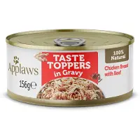Applaws Dog Tin Taste Toppers - Blanc de poulet et bœuf en sauce - 6x156 g