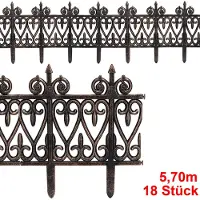 Deuba Bordure de parterre, set de 3, aspect laiton 5,70m