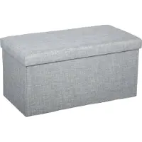 Atmosphera Pouf pliable double Tomaz - Gris clair