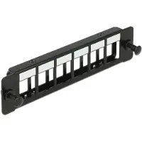 DeLOCK Panneau de montage Keystone 6 ports – Métal – Noir –