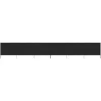 vidaXL Paravent 6 panneaux Tissu 800 x 120 cm Noir