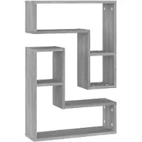 vidaXL Étagères murales 2pcs Sonoma gris 50x15x50 cm Bois d’ingénierie