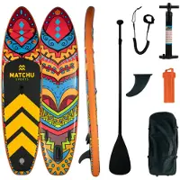 Matchu Sports - SUP board Deluxe - Stand up paddle board - 320x81x15 - Gonflable - Premium quality