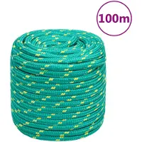 vidaXL Corde de bateau Vert 16 mm 100 m Polypropylène