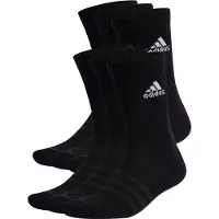 Adidas Unisexe, Chaussettes de sport, Cushioned Sportswear Crew Chaussettes, 6 Paires (34 - 36), Noir
