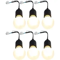 Diverse Ensemble mobile de 6 douilles noires avec ampoules A60 - Move
