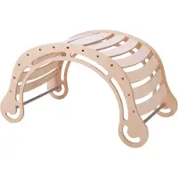 KateHaa Bascule XXL Arche d'escalade en bois couleurs naturelles | Arche d'escalade intérieure / Structure d'escalade pour enfants | Jouets Montessori