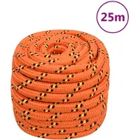 vidaXL Corde de bateau Orange 20 mm 25 m Polypropylène