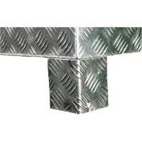 Alutec Pieds de palette pour caisses en tôle striée