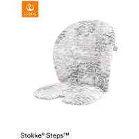 Unyqoos Coussin de siège pour siège auto Stokke Steps, ensemble de coussins rembourrés, résistant à l'eau, OEKO-TEX Standard 100, lavable à 40°C, couleur gris "Waves"