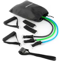 Huismerk Jeu de bandes extensibles réglables avec accessoires et guide d'exercices Tribainer (paquet de 3)