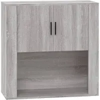 vidaXL Armoire murale Sonoma gris 80x33x80 cm Bois d'ingénierie