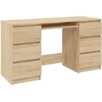 vidaXL Bureau Chêne Sonoma 140x50x77 cm Bois composite