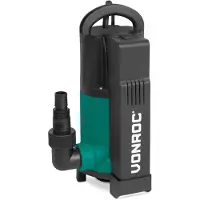 Vonroc Pompe submersible 750W – 14000l/h – Flotteur intégré | Eaux propres et usées