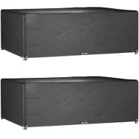 vidaXL Housses de salon de jardin 2 pcs 12 œillets rectangulaire