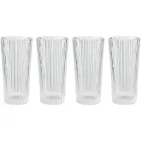 Stelton Pilastro Verre à boire long 30 cL - 4 pcs (x-509), Verres, Transparent
