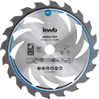 Kwb AKKU-TOP lame de scie pour scies circulaires à main 160 x 16, 20 dents, coupe fine