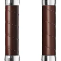 Brooks Poignées - Slender Leather Grips - 130/130 mm - marron Brooks England