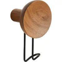 Woud Around Wall Hanger Porte-manteau Large | Walnut|Black