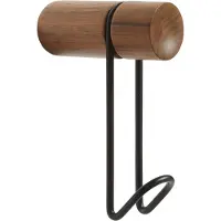 Woud Around Wall Hanger Porte-manteau Small | Walnut|Black