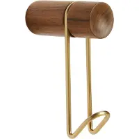 Woud Around Wall Hanger Porte-manteau Small | Walnut|Brass