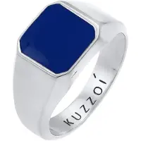 KUZZOI Bague bleu foncé / argent