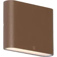 QAZQA Applique murale extérieure moderne brun rouille 11,5 cm avec LED IP65 - Batt