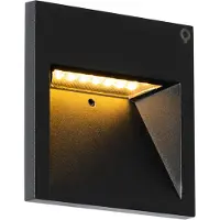 QAZQA Applique murale moderne noire avec LED intégrée - Gem 2