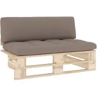 vidaXL Canapé central d'extérieur Palettes Bois de pin imprégné