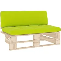 vidaXL Canapé central de jardin en palette Pin imprégné
