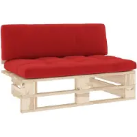 vidaXL Canapé central d'extérieur Palettes Bois de pin imprégné