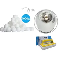 Bestway Boules de filtration polysphériques Flowclear - 4000 grammes & brosse à récurer WAYS