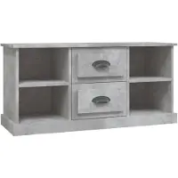vidaXL Armoire TV gris béton 99,5x35,5x48 cm Bois composite