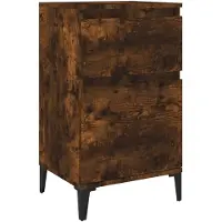 vidaXL Table de chevet chêne fumé 40x35x70 cm