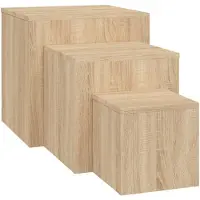 vidaXL Tables d'appoint 3 pcs Chêne Sonoma Aggloméré
