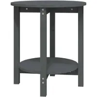 vidaXL Table basse Gris Ø 55x60 cm Pin massif