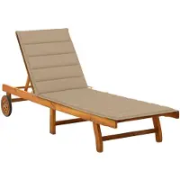 vidaXL Bain de soleil avec support acacia massif