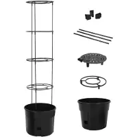 vidaXL Jardinière à tomate Anthracite Ø39x150 cm Polypropylène
