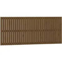 vidaXL Tête de lit murale marron miel 204x3x90 cm pin massif
