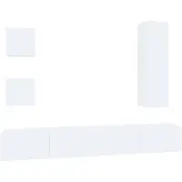 vidaXL Ensemble de 5 meubles TV blanc en bois composite