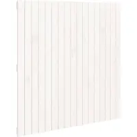 vidaXL Tête de lit murale blanche 108x3x110 cm pin massif
