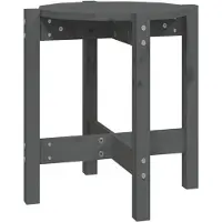 vidaXL Table basse Gris Ø 42,5x45 cm Pin massif