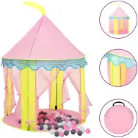 vidaXL Tente de jeu pour enfants avec 250 balles Rose 100x100x127 cm