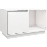 vidaXL Armoire TV Blanc 74x35x44 cm Pin massif