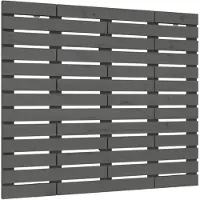 vidaXL Tête de lit murale Gris 106x3x91,5 cm Pin massif