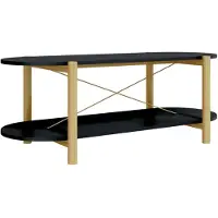 vidaXL Table basse noire 110x48x40 cm bois composite