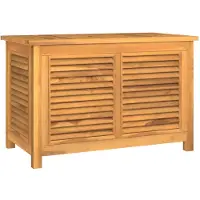 vidaXL Coffre de jardin avec sac 90x50x58 cm bois massif teck