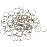 Kangaro Schlüsselringe, Metall, Durchmesser: 20 mm, silber Schlüsselanhänger, in Karton-Schachtel, Argent