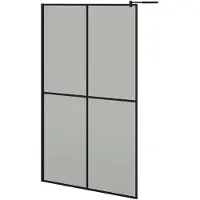 vidaXL Paroi de douche pour douche à l'italienne 118x190 cm Verre de sécurité foncé