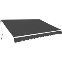 vidaXL Auvent extensible manuellement 500 cm anthracite